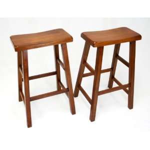  A Pair of Heavy Duty Saddle Seat Bar Stools Counter Stools 