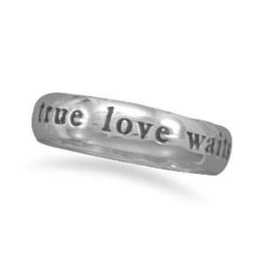    Sterling Silver True Love Waits Purity Ring Size 7