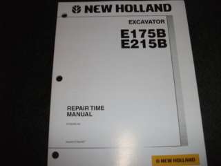 New Holland E175B E215B excavator time repair manual  