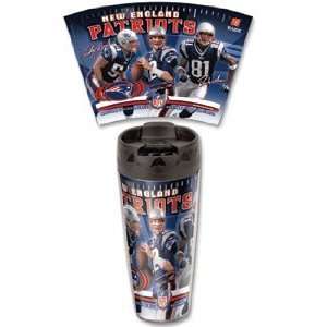 NFL New England Patriots Travel Mug   Set of 2  Kitchen 