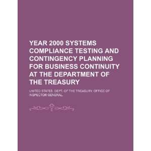  Year 2000 systems compliance testing and contingency 