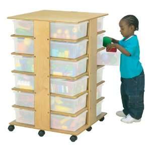  Mobile Cubby Storage Tower 24 Cubbies without Tubs Office 