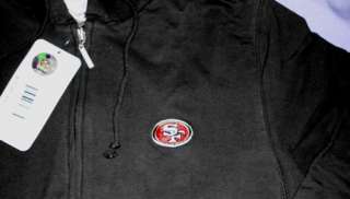 San Francisco 49ers Hoodie Ladies Small Black Full Zip Reebok NFL 