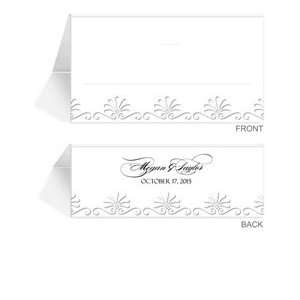  40 Personalized Place Cards   Greek Inlay Light Office 