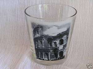Rome Coliseum Cerve Italy Drink Glass Bar Ware NICE  