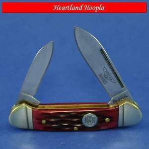 Rough Rider Mini Canoe Knife   Red Jigged Bone Handles  