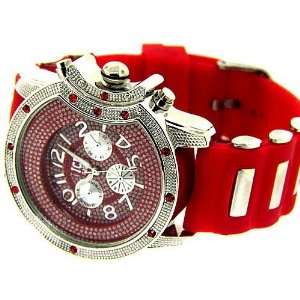  New Mens silver plated Iced out bling wrist watch Jewelry