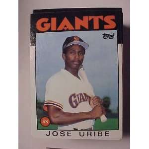  1986 Topps #12 Jose Uribe