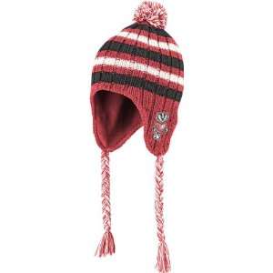  Wisconsin Badgers Red Iceberg Beanie Knit Hat Sports 