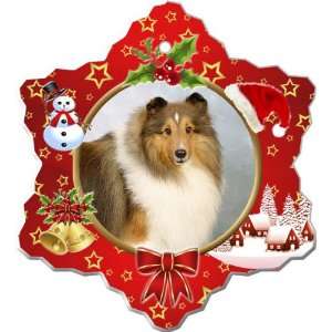 Shetland Sheepdog Porcelain Holiday Ornament
