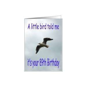  Happy 89th Birthday Flying Seagull bird Card Toys & Games