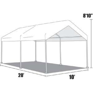 White Moto Shade CXT 10 x 20 Multi Purpose Canopy  