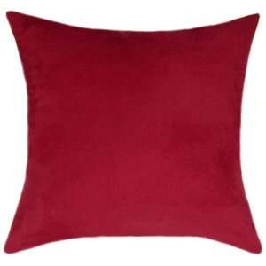  Red Suede Throw Pillow