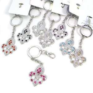  Bling Bling Dozen Special Wholesale Fleur De Lis Keychains 