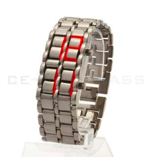 Lava Style Iron Samurai Slim Digital Red LED Watch  