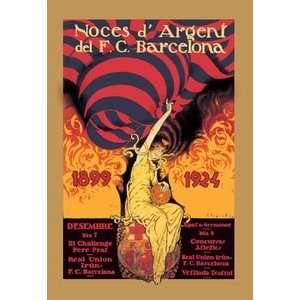  Noces dArgent del F.C. Barcelona   12x18 Framed Print in 