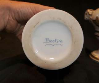 Paris Sevres Beclim Porcelain Dog Vases Urns  