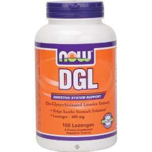  NOW Foods   DGL 400 mg.   100 Lozenges Health & Personal 