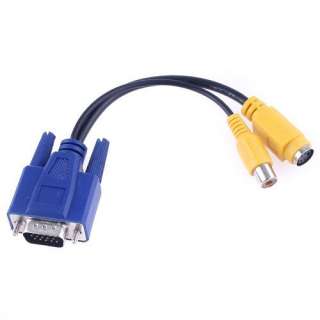 Cable adapter allows video output from PC or laptop to any TV with S 