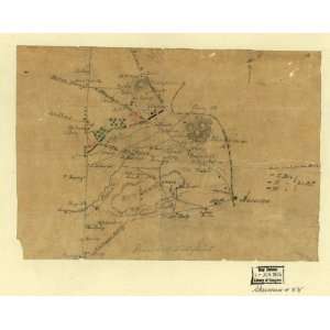  Civil War Map Union troop positions northwest of Marietta, Georgia 