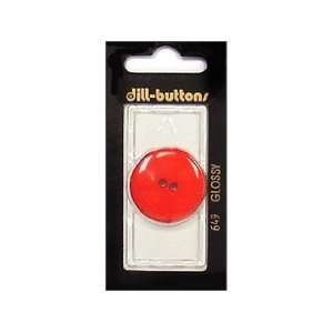  Dill Buttons 28mm 2 Hole Red 1 pc (6 Pack)