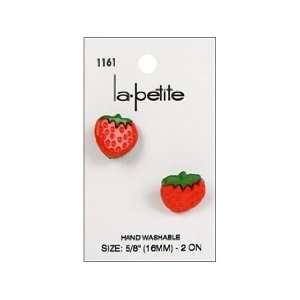  LaPetite Buttons 3/4 Shank Strawberry 2pc Arts, Crafts 