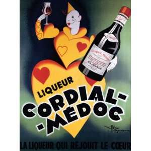  LIQUOR LIQUEUR CORDIAL MEDOC HEART FRENCH SMALL VINTAGE 