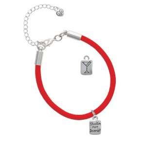 Shaken not Stirred with AB Crystal and Martini Charm on a Scarlett Red 