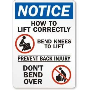 Notice How To Lift Correctly Bend Knees To Lift Prevent Back Injury 