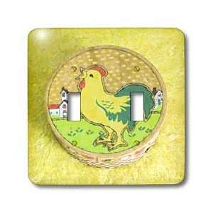 Florene Still Life   Cute Country Chicken n Barn   Light Switch Covers 