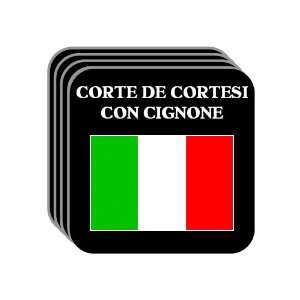 Italy   CORTE DE CORTESI CON CIGNONE Set of 4 Mini Mousepad Coasters