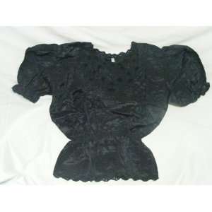 Womens Original Handmade Thai Blouse  Midnight Black  Size Medium (32 
