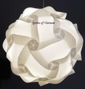White IQ Light Lamp Shade Modern Design Modern Deco Puzzle Jigsaw 