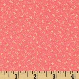  44 Wide Moda Fresh Cottons Sprigs Coral Rose Fabric By 