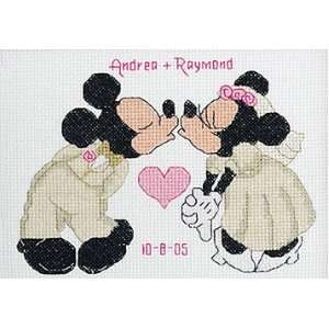  Mickey/Minnie Wedding Sampler Counted Cross Stitch Kit 