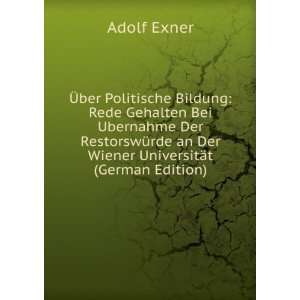   Wiener UniversitÃ¤t (German Edition) Adolf Exner  Books