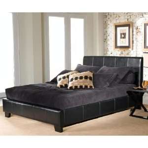  Hawthorn Leather Bed in Black (Full)   Low Price Guarantee 