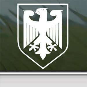  GERMANY CREST Eagle Army Military White Sticker Laptop 