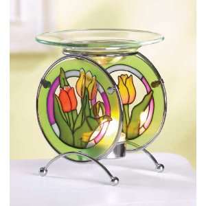  Tulip Stained Glass Oil Warmer #37891