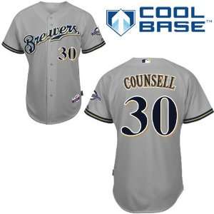  Craig Counsell Milwaukee Brewers Authentic Road Cool Base 