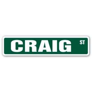  CRAIG Street Sign name kids childrens room door bedroom 