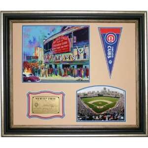  Chicago Cubs   Wrigley Field 1945 Tribute Framed Collage 
