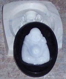 little buddha cameo polymer clay push mold sculpey  
