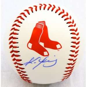  Kevin Youkilis Autographed Logo Baseball GAI   Autographed 