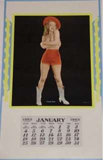 Marilyn Monroe Calendar Caught Short 1953 Champion NM Golden Dreams 