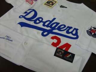 Los Angeles Dodgers #34 Fernando Valenzuela 1981 Cooperstown Throwback 