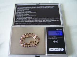 14KT Yellow Gold and Amethyst Tennis Bracelet   Fix or Scrap 7.9 Grams 