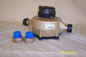 Badger 1 water meter gallon with couplings  