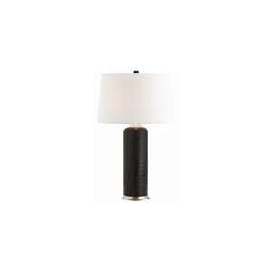Isaac Croc Embossed Leather/Polished Nickel Lamp by Arteriors Home 