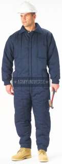 Navy Blue Cold Weather Insulated Coverall Jumpsuit  